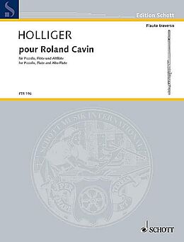 Heinz Holliger Notenblätter Pour Roland Cavin