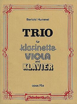 Bertold Hummel Notenblätter Trio op. 76a
