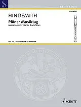 Paul Hindemith Notenblätter Plöner Musiktag