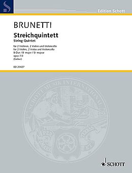 Gaetano Brunetti Notenblätter Streichquintett B-Dur op. 7/3