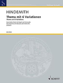 Paul Hindemith Notenblätter Thema mit 6 Variationen