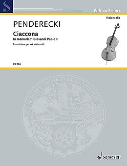 Krzysztof Penderecki Notenblätter Ciaccona