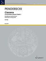 Krzysztof Penderecki Notenblätter Ciaccona in memoriam Giovanni Paolo II