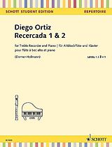 Diego Ortiz Toledano Notenblätter Recercada Nr.1 und 2