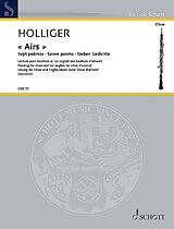 Heinz Holliger Notenblätter Airs - Sept poèmes de Philippe Jaccottet