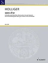 Heinz Holliger Notenblätter Sons dor