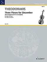 Mikis Theodorakis Notenblätter Three Pieces for December