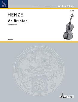 Hans Werner Henze Notenblätter An Brenton