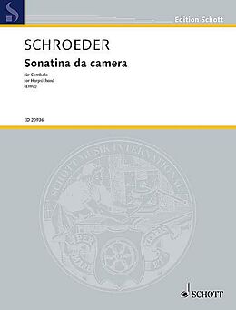 Hermann Schroeder Notenblätter Sonatina da camera