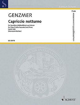 Harald Genzmer Notenblätter Capriccio notturno GeWV 263