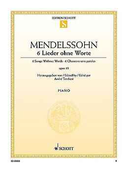 Felix Mendelssohn-Bartholdy Notenblätter 6 Lieder ohne Worte op. 19