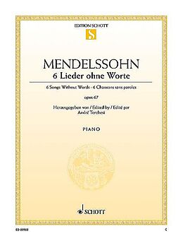 Felix Mendelssohn-Bartholdy Notenblätter 6 Lieder ohne Worte op. 67