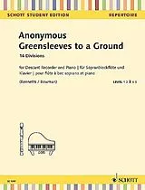 Anonymus Notenblätter Greensleeves to a Ground