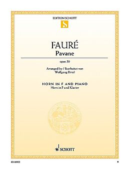 Gabriel Urbain Fauré Notenblätter Pavane op. 50