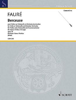 Gabriel Urbain Fauré Notenblätter Berceuse D-Dur op. 16