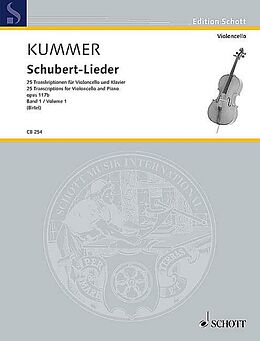 Friedrich August d. J. Kummer Notenblätter Schubert-Lieder op.117b Band 1