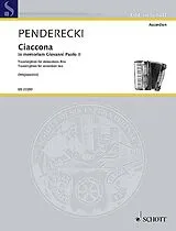 Krzysztof Penderecki Notenblätter Ciaccona