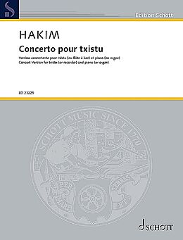 Naji Hakim Notenblätter Concerto pour txistu