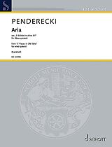 Krzysztof Penderecki Notenblätter Aria
