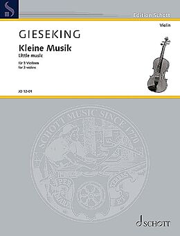 Walter Gieseking Notenblätter Kleine Musik (1941)