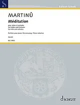 Bohuslav Martinu Notenblätter Méditation H 276 I