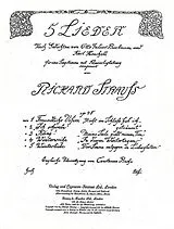 Richard Strauss Notenblätter Freundliche Vision op. 48,1