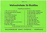 Karl Friedrich Abel Notenblätter Weihnachtslieder für Blockflöte