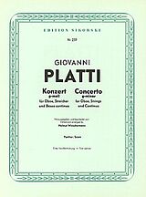 Giovanni Benedetto Platti Notenblätter Konzert g-Moll für Oboe