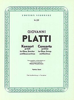 Giovanni Benedetto Platti Notenblätter Konzert g-Moll für Oboe