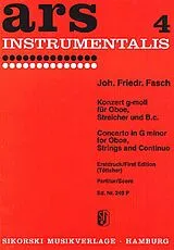 Johann Friedrich Fasch Notenblätter KONZERT G-MOLL FUER OBOE UND