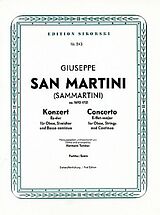 Giuseppe Sammartini Notenblätter Konzert Es-Dur für Oboe