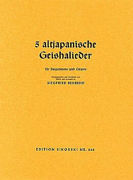 Siegfried Behrend Notenblätter 5 altjapanische Geishalieder