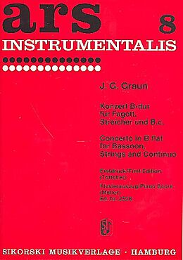 Johann Gottlieb Graun Notenblätter Konzert B-Dur für Fagott