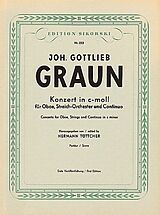 Johann Gottlieb Graun Notenblätter Konzert c-Moll für Oboe
