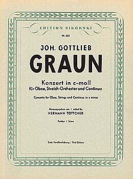 Johann Gottlieb Graun Notenblätter Konzert c-Moll für Oboe