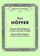 Paul Höffer Notenblätter Thema mit Variationen für Oboe