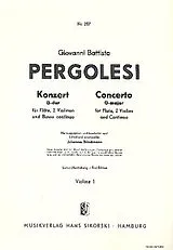 Giovanni Battista Pergolesi Notenblätter Konzert G-Dur für Flöte