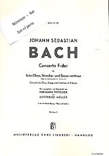 Johann Sebastian Bach Notenblätter Konzert F-Dur für Oboe, Streicher