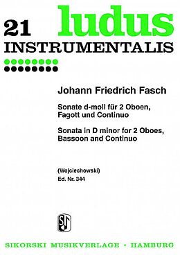 Johann Friedrich Fasch Notenblätter Sonate d-Moll für 2 Oboen