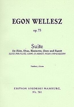 Egon Wellesz Notenblätter Suite op.73