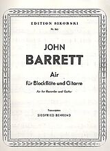 , John Barrett Notenblätter Air für Blockflöte und Gitarre