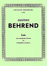 Siegfried Behrend Notenblätter Suite nach altenglischen Meistern