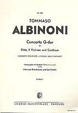 Tomaso Albinoni Notenblätter Konzert G-Dur für Flöte und