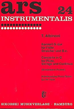 Tomaso Albinoni Notenblätter Konzert G-Dur für Flöte und Streicher