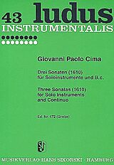 Giovanni Paolo Cima Notenblätter 3 Sonaten