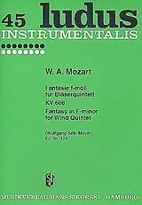 Wolfgang Amadeus Mozart Notenblätter Fantasie f-Moll KV608