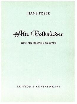  Notenblätter Alte Volkslieder für Klavier