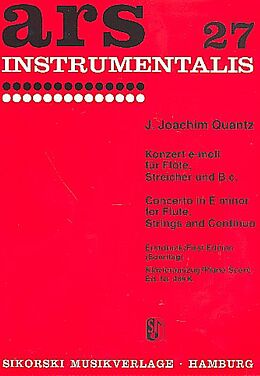 Johann Joachim Quantz Notenblätter Konzert e-Moll