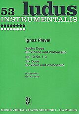 Ignaz Joseph Pleyel Notenblätter 3 Duos Band 1 (Nr.1-3) für Violine