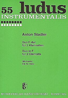 Anton Stadler Notenblätter Duo F-Dur